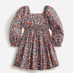 Crewcuts Girls Long Sleeve Ruffle Waist Floral Dress Size 5